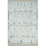 Tapis oriental gris / ivoire fait à la main Oriental