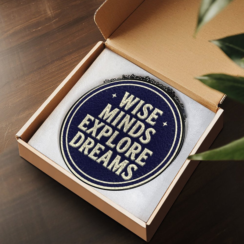 Panneau de vitrail Wise Dream Mind, 7,8 x 7,8 po (20 x 20 cm)