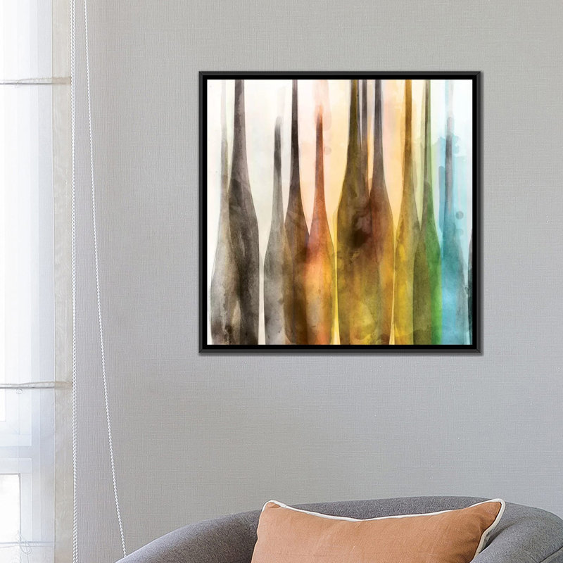 « milano i », reproduction sur toile, H 18 po x l 18 po x P 1,5 po, Toile avec cadre noir, Pas de tapis