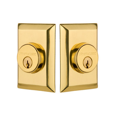 Nostalgic Warehouse New York Plate Double Cylinder Deadbolt