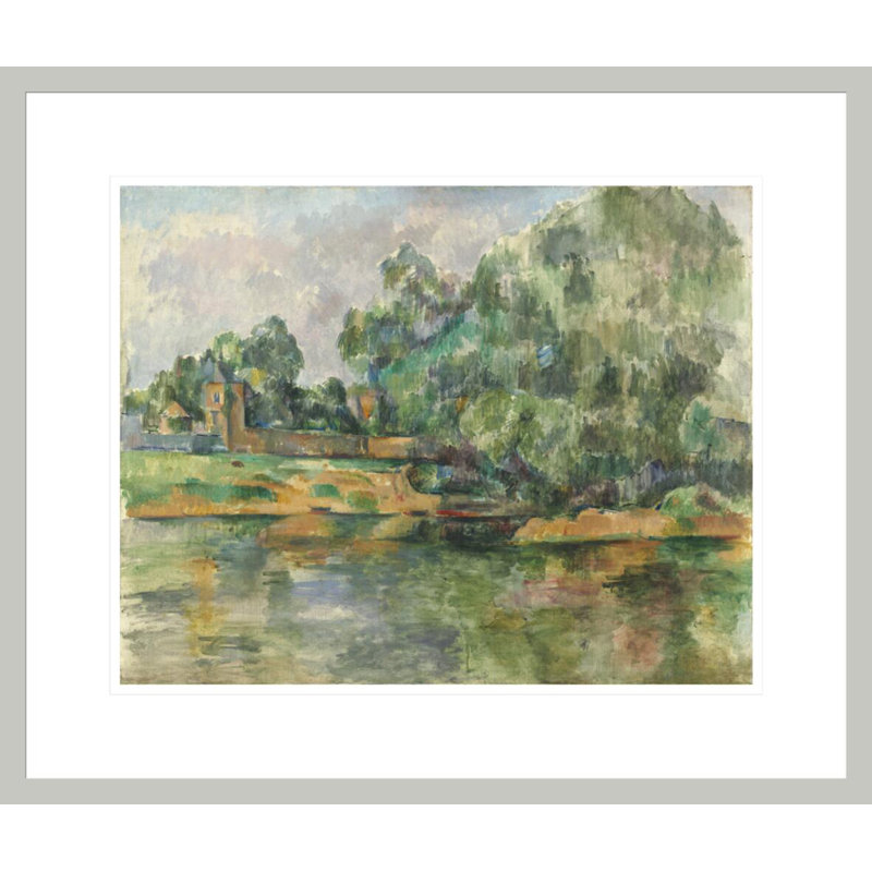 «Riverbank» par Paul Cézanne - Impression numérique sur toile, H 17,75 po x l 20,96 po