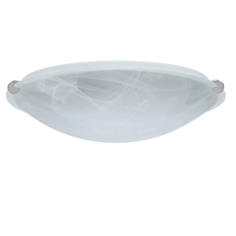 Tajik Flush Mount, Satin Nickel, Marble, 4.5" H x 15.75" W x 15.75" D