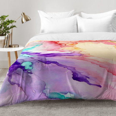 Ensemble d'édredon mauve / rose moderne et contemporain
