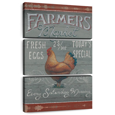 Enseigne murale Kema Farmers Market I sur bois