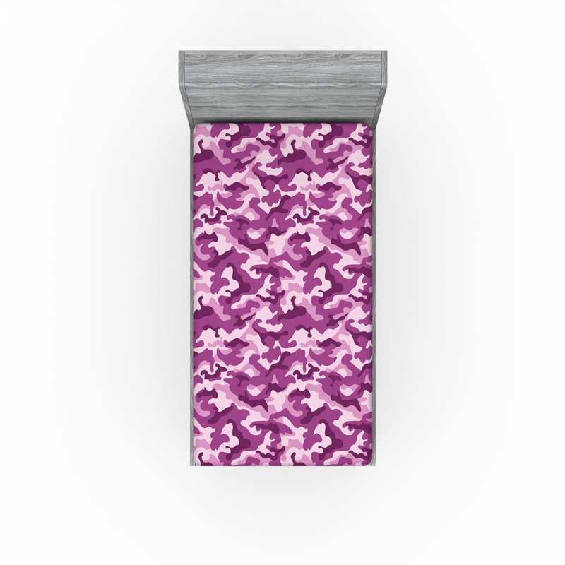 Ensemble de 2 draps-housses Ambesonne, Drap-housse simple TG, Rose pâle, fuchsia / abstrait