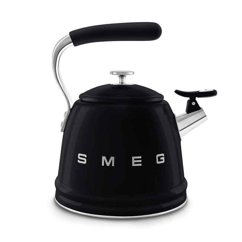 SMEG 50"s Retro Style Whistling Stovetop Kettle, Black