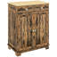 Armoire de rangement moderne Modern - brun rustique avec plateau en bois massif. 2 tiroirs, portes, tablette réglable. Rangement de comptoir de cuisine l 26,75 po x P 15,75 po. H 33,5 po. Pour la salle à manger.