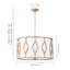 Fibrelight 4 - Light Gold Drum Pendant with White Fabric Shade Living Room KItchen