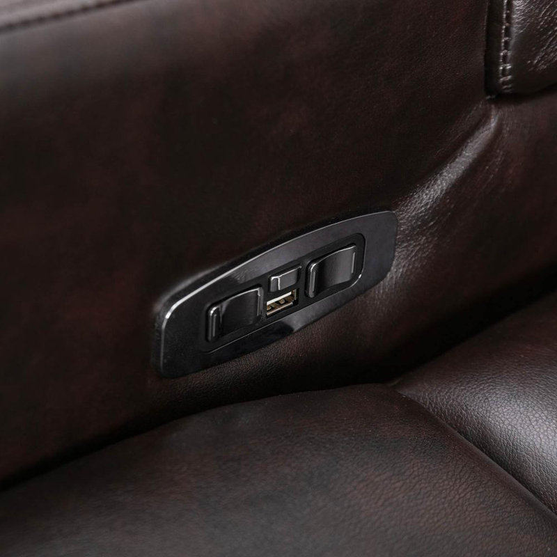 Premium Power Recliner With Storage Arms, Cupholders, Swivel Tray Table And Cell Phone Stand, Brown