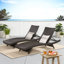 Ensemble de 2 chaises longues en osier Salem PE-387076711
