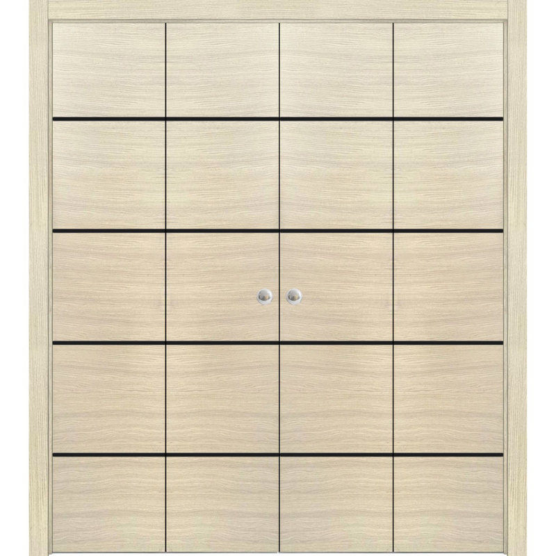 Porte de grange en bois massif massif, 96 po x 80 po