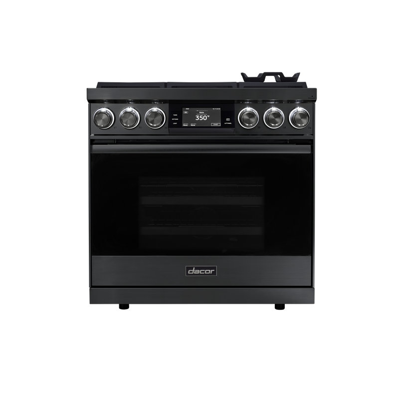 36" Pro-Range 6 Burners, Contemporary, NG/LP, Graphite Stainless