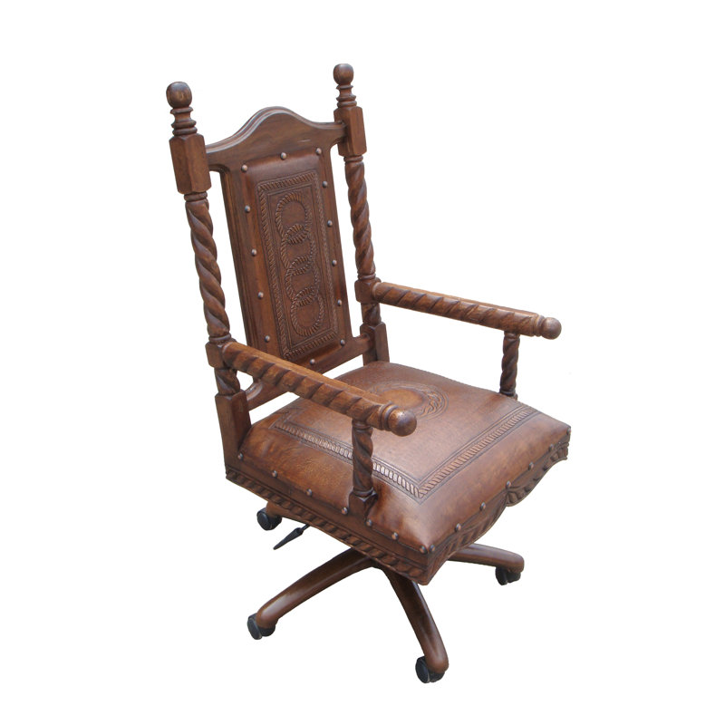 Classico Leather Swivel Task Chair, Antique Brown