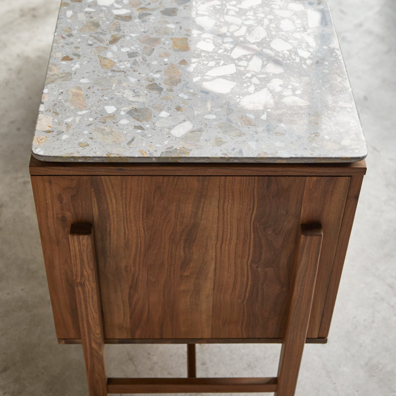 Isaure Solid Walnut and Terrazzo Premium Sideboard