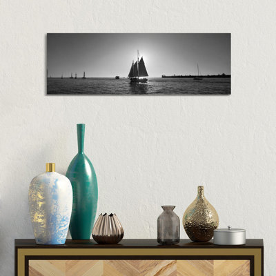 Sailboat, Key West, Florida, USA by Panoramic Images - Wrapped Canvas Panoramic Print