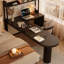 Bureau noir en bois massif en forme de L-1309346072-1309346076