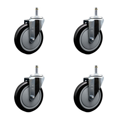 urethane Swivel Grip Ring Stem Caster Set