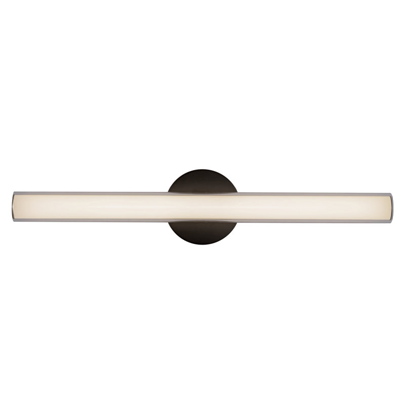 Tole 24-in Black dimmable LED Wall Sconce, Matte Black