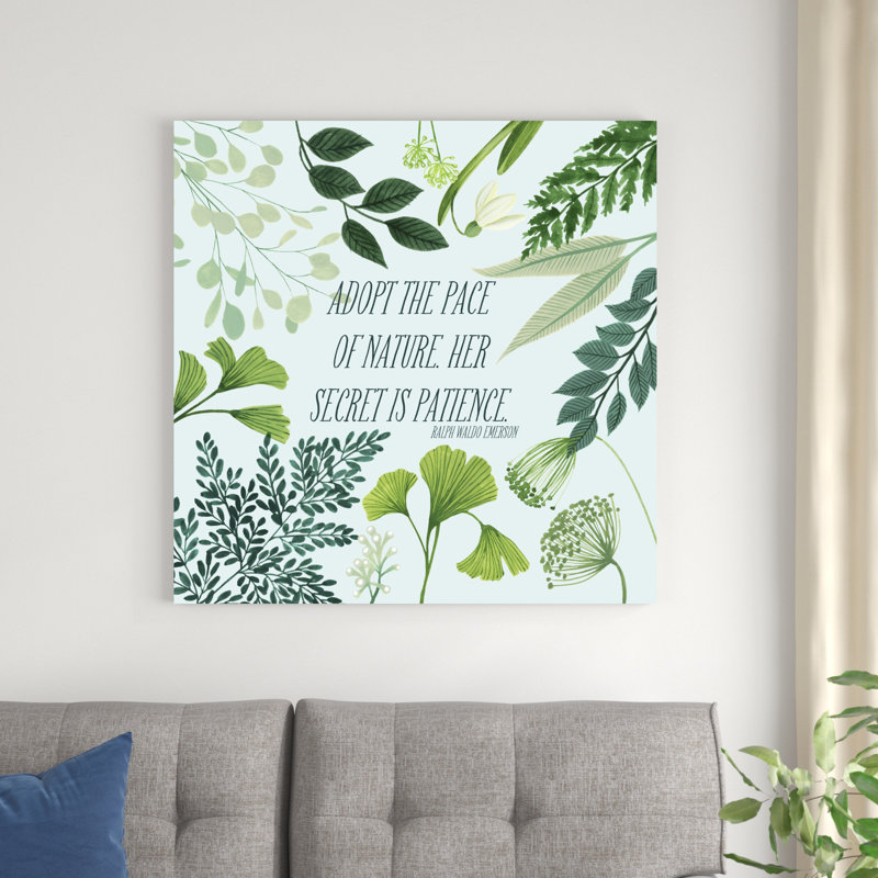 «Natural Bliss II» par Grace Popp - art textuel sur toile tendue, H 36 po x l 36 po