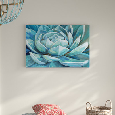 « cerulean succulent », reproduction de peinture à l’huile sur toile tendue