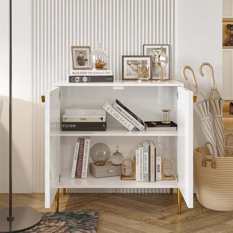 Buffet décoratif 2 portes H 32 po, Blanc