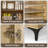 48.4" Wide Boho Rattan Sideboard Buffet Cabinet-4 Doors