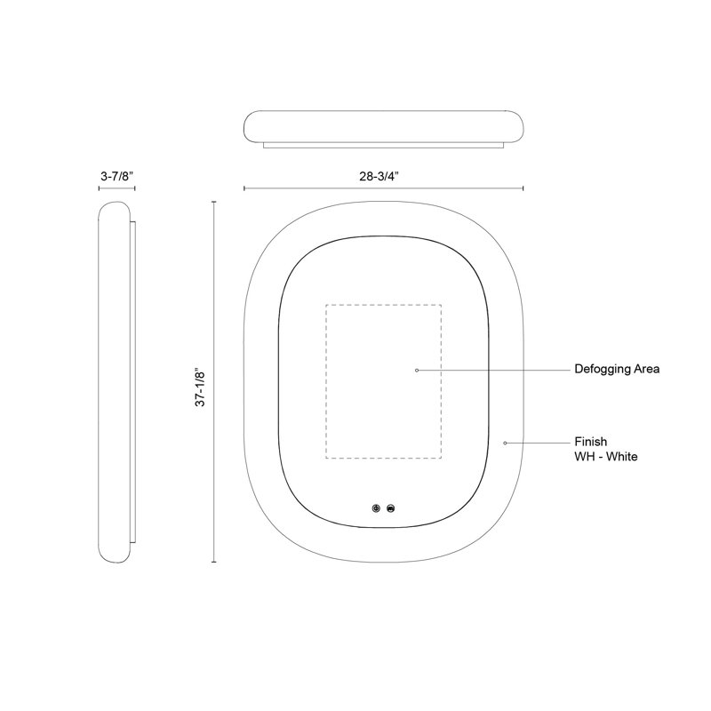 Float Oval Lighted Mirror