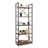 5 Tier Bookshelf, 24 Inch Width Free Standing Shelf, Bookcase Shelf Storage Organizer, Industrial Book Shelves for Home Office, Living Room, Kitchen, Rustic Oak