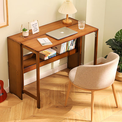 Bamboo Folding Desk, Space-Saving And Durable Computer Desk For Small Spaces, Foldable Study Table For Home Office