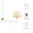 Sunlit Squiggle 2-Arm Pendant Light In Walnut Black-101991418