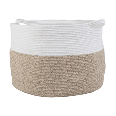 Extra-Large Basket - Cotton Rope Basket with Handles for Laundry, Blanket, Pillow, and Toy Storage - Baskets for Organizing by Home-Complete