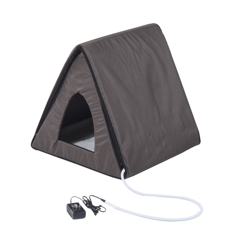 Maison d'extérieur pour chat avec porte chauffante Harshman