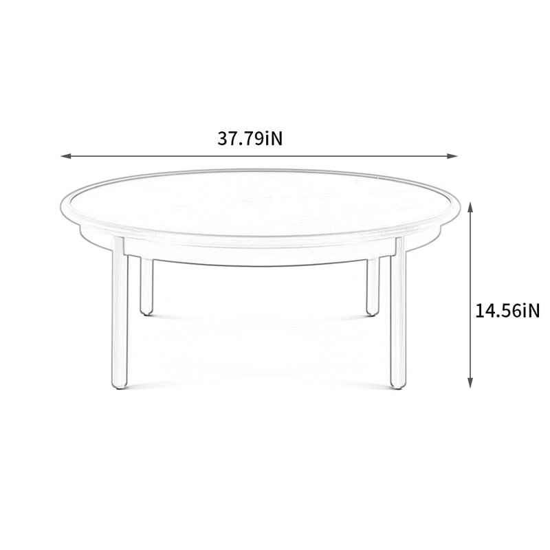 Table basse moderne simple de style crème