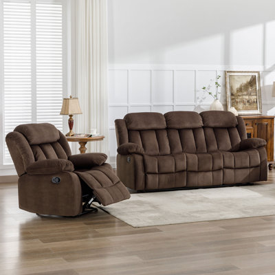  2 - Piece Microfiber Manual Reclining Living Room Set
