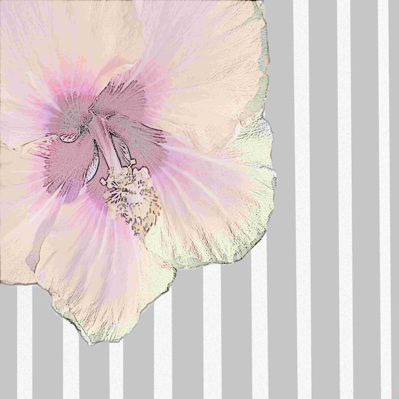 Hibiscus Kaneohe - impression, H 20 po x l 20 po, Non, Toile tendue