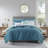 Modern 8 Piece Bedding Sets, Polyester Seersucker Aqua Home Comfort