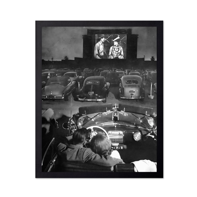 Drive in Movie Theatre, Unframed, Poster, 11"H x 14"W