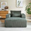 Fauteuil moelleux confortable, velours côtelé, aucun assemblage requis, ensemble de salon de 62,5 po Army, salon