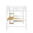 Full Size Metal Loft Bed With Desk, Storage Staircase And LED Light-545068245