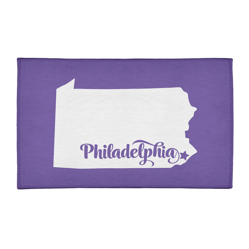Tapis en poly-chenille philadelphia pennsylvanie, Rectangle 3 pi x 5 pi