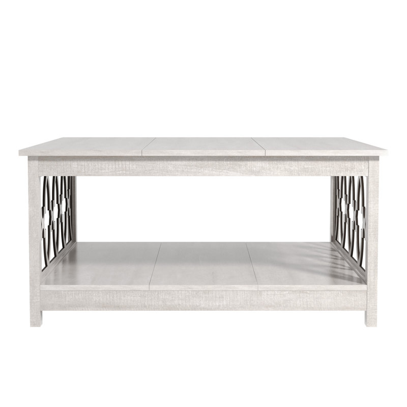 Chessani Square Coffee Table with Storage, Dusty Gray Oak