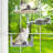 Cordless Cat Window Perch, Foldable Cat Window Hammock With 4 Suction Cups, Reversible Cover With Two Different Kinds Of Fabrics, Solid Metal Frame Cat Window Bed For Cats Inside, Grey