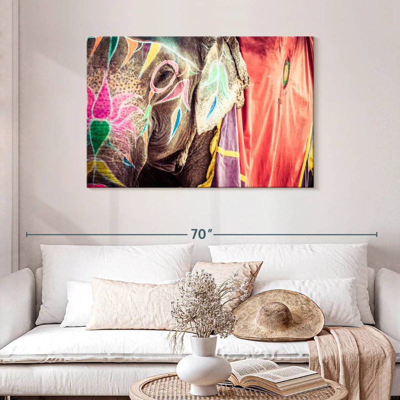 Holi Painted Elephant