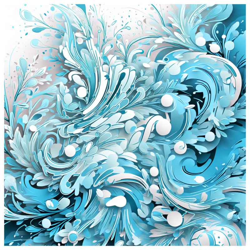 Édredon tourbillonnant abstrait bleu, Grand lit