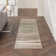 Abstract Machine Woven Area Rug in Green/Ivory
