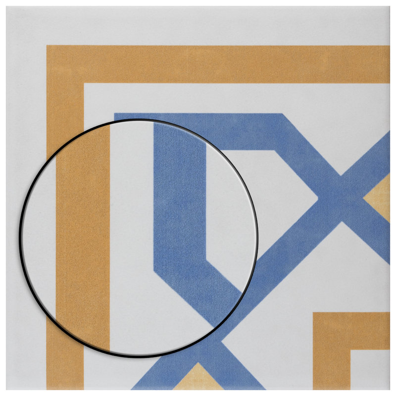 Revival 8" x 8" Ceramic Patterned Wall & Floor Tile