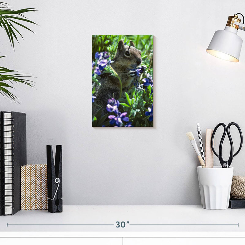 Brampt Lupine Eating Squirrel, 12" H x 8" W