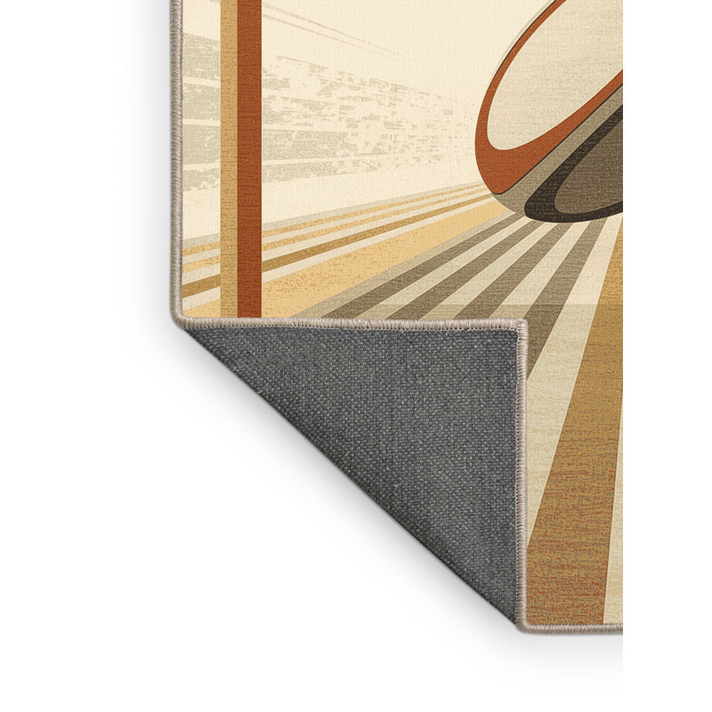 Tapis moelleux moelleux et moelleux à motif de conversion convertible en beige, 7 x 9