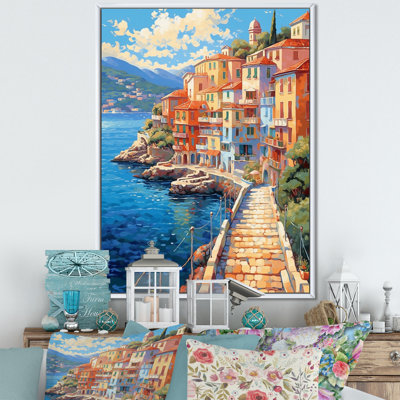 «Beautiful Port In Italy», reproduction sur toile