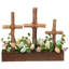 Floral And Foliage Triple Cross Easter Egg Decoration - 14" - Multicolor
